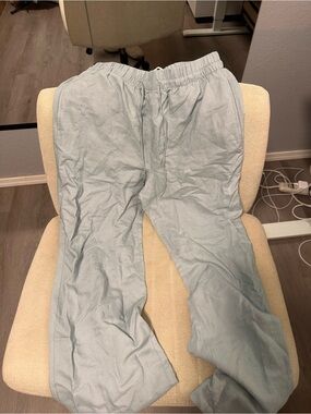 H&M linen pants dusty blue